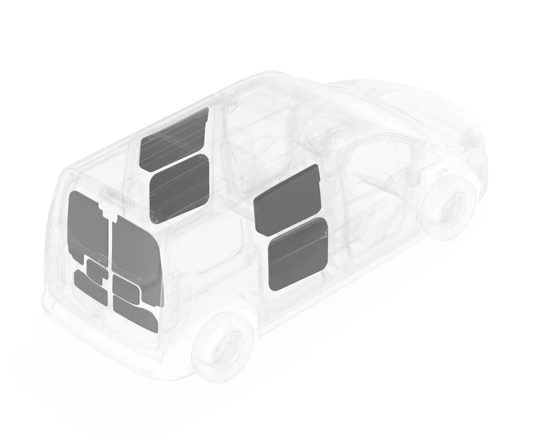 723-114-2614.2 – LEGEND FLEET Van Wall Liner, With Driver/ Passenger Side Panels And Rear Door Panels White Polypropy...